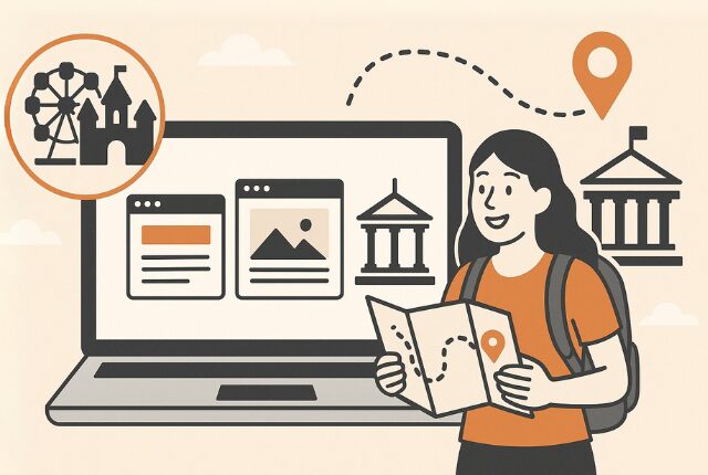 信頼できる情報源で、もっと素敵なパークライフを！の図解イラスト