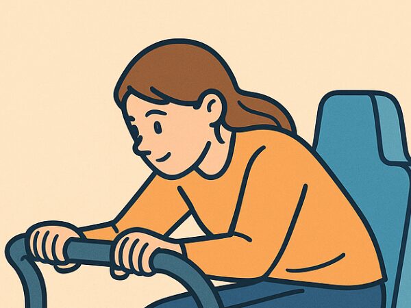 姿勢を前傾にする