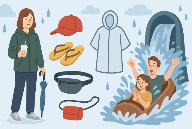ユニバで濡れるアトラクション対策をして快適に楽しむ服装と必需品