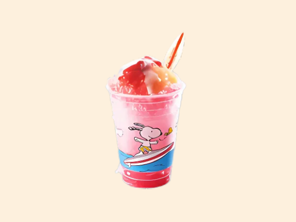 スヌーピー・フラッペ ~いちごミルク&白桃~