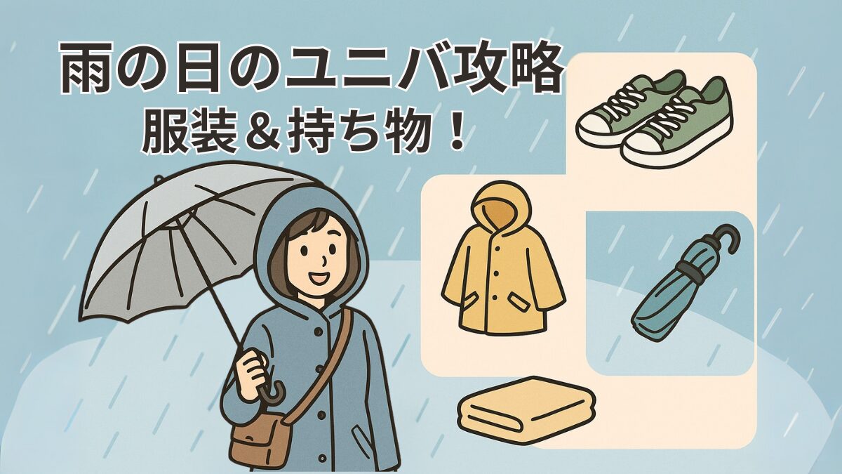 雨の日のユニバ攻略服装＆持ち物！