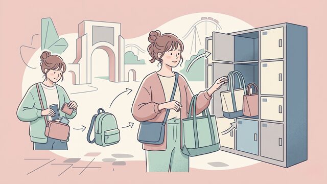 ユニバのかばんの大きさとアトラクションの対策