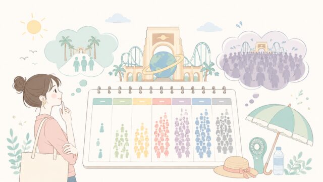 ユニバの夏休みで空いてる日を選ぶ曜日の法則