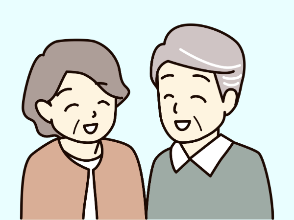 シニアの夫婦イラスト