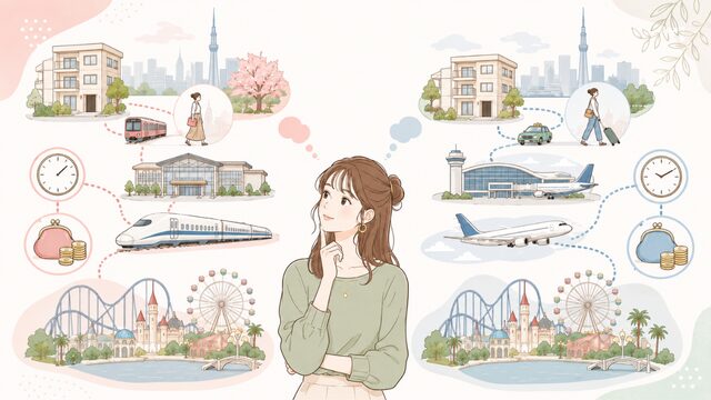 USJは飛行機と新幹線のどっちが安い？