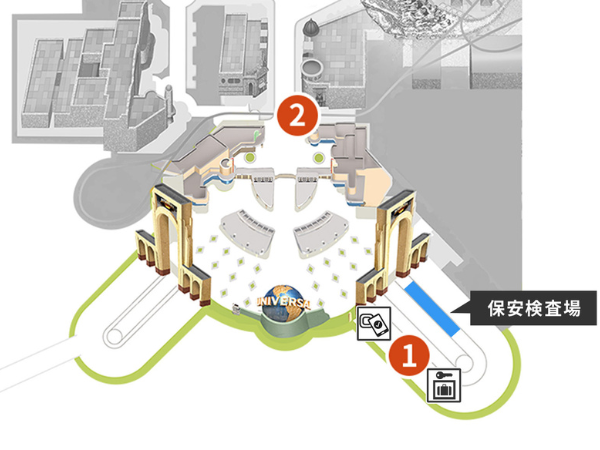 ユニバのコインロッカーの場所地図
